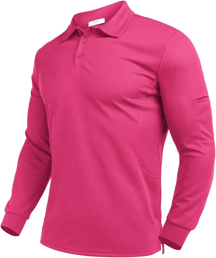 Deyeek Men's Polo Shirts Long Sleeve Golf Polo Shirts by Deyeek