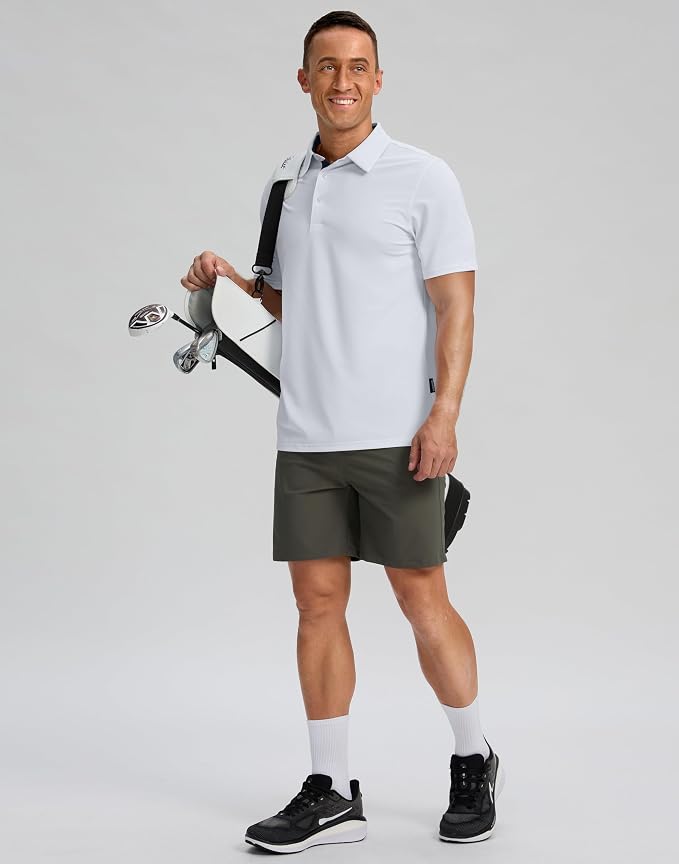 Men's Golf Shirts Dry Fit Moisture Wicking Performance Short Sleeve Collared - Image 5
