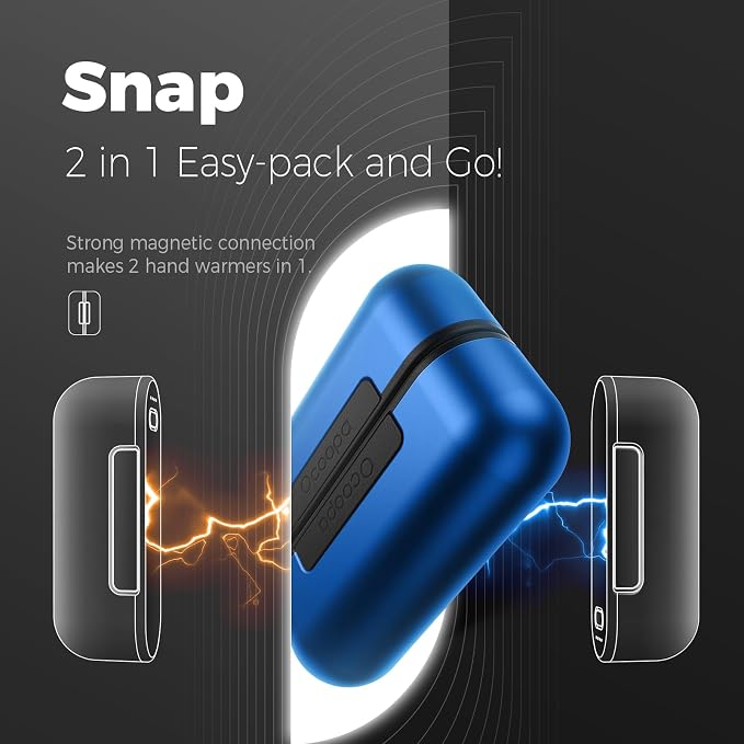 OCOOPA Hand Warmers Rechargeable 2 Pack, Magnetic Electric Handwarmer, 16 Hrs - Image 2