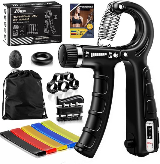 Hand Grip Strengthener Workout Kit, 1 Forearm Grip Adjustable Resistance Hand by Unknown