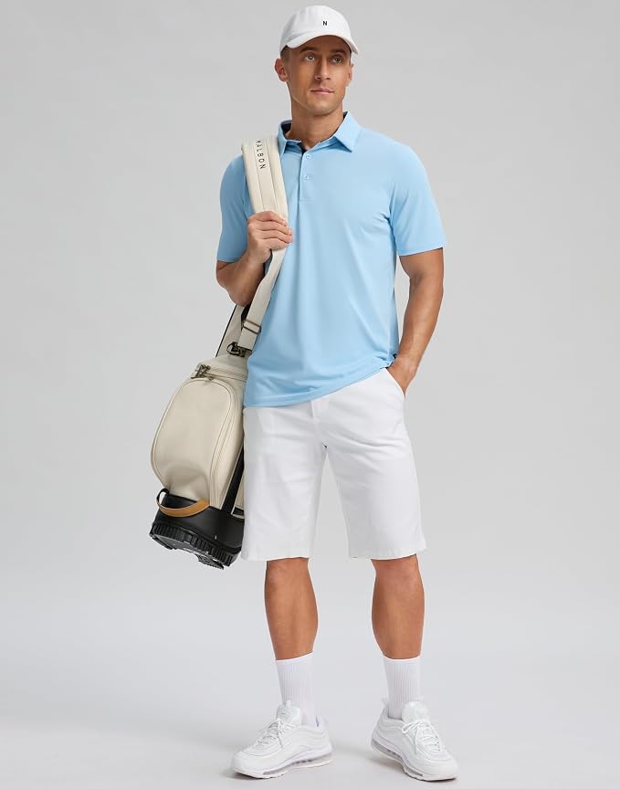 Men's Golf Shirts Dry Fit Moisture Wicking Performance Short Sleeve Collared - Image 5