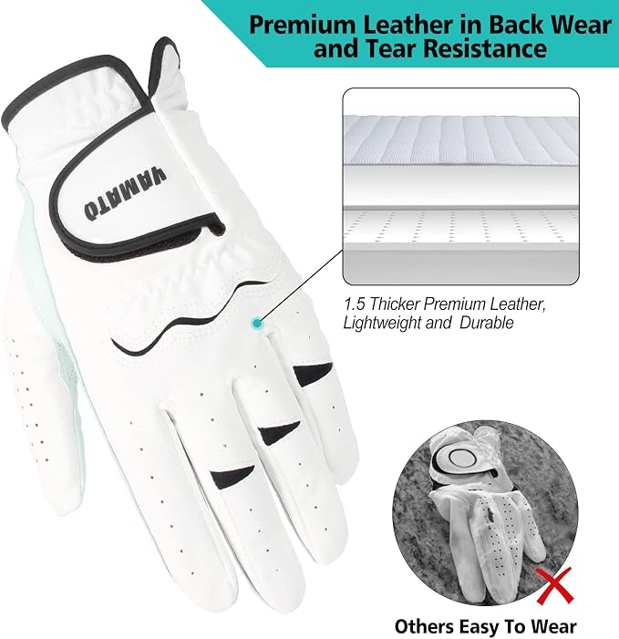 Yamato 3 Pack Men's Golf Gloves - Image 4