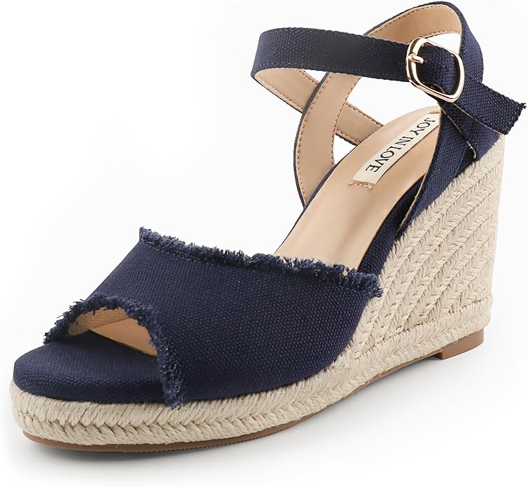 JOY IN LOVE Platform Wedge Sandals by JOYINLOVE