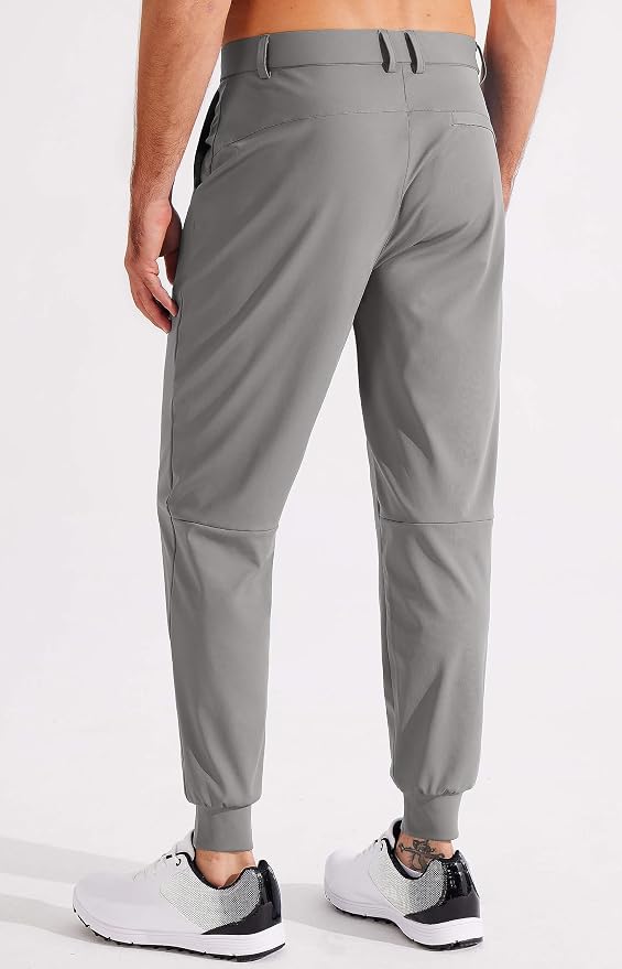 Libin Men's Golf Pants Joggers Lightweight 3 Pockets Slim Fit Soft Stretchy - Image 2