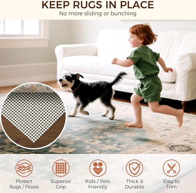 BAGAIL BASICS 8 x 10 FT Rug Pad Gripper - Image 2