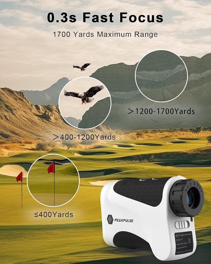 Golf Rangefinder 650/1200/1700 Yards Range Finder Golfing 6X Magnification 0.5 - Image 4