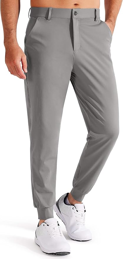 Libin Men's Golf Pants Joggers Lightweight 3 Pockets Slim Fit Soft Stretchy by Libin