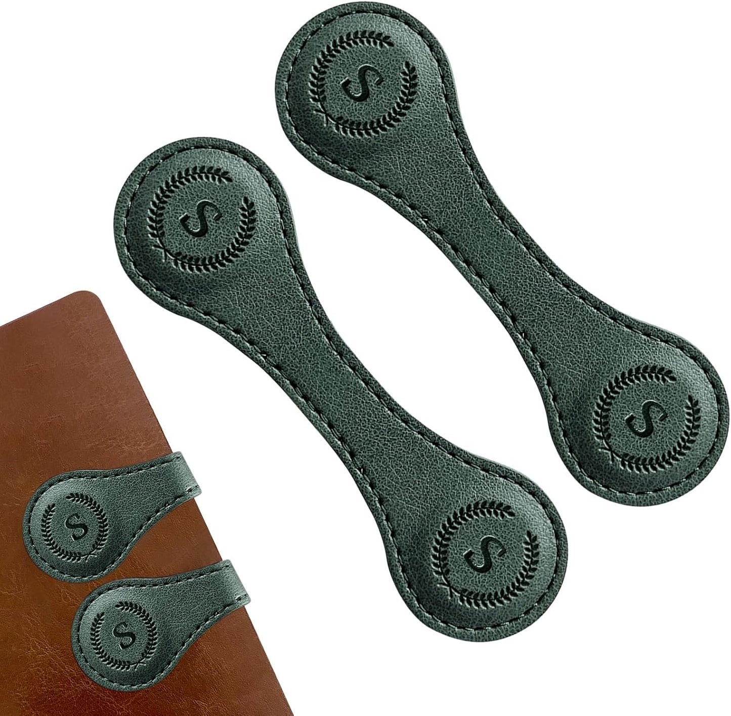 Handmade Personalized Leather Magnetic Bookmark - Custom Initial Letter Design with 26 Alphabet Choices - Durable Bookmark for Readers, Book Lovers, Women & Kids