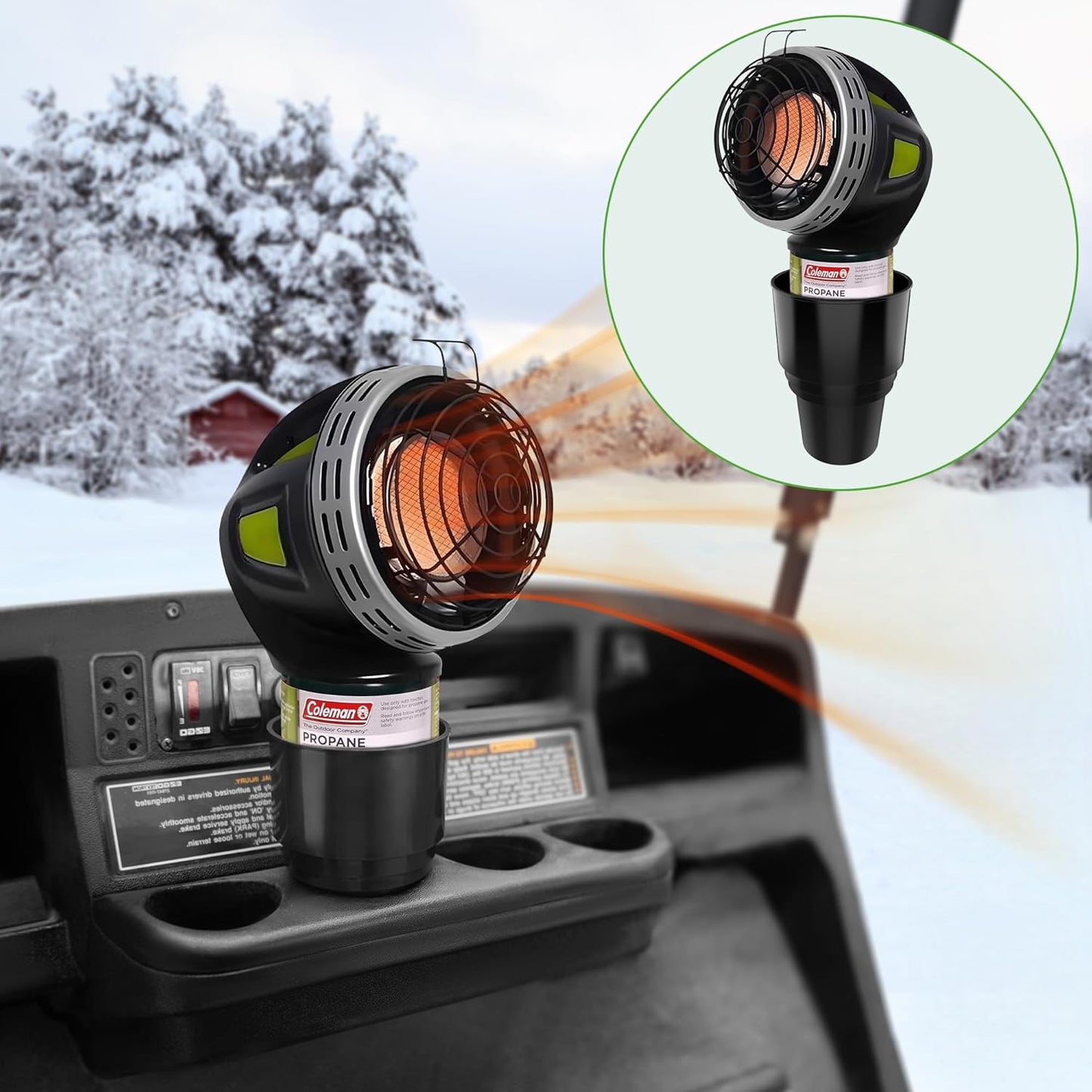 10L0L Golf Cart Heater Propane Cup Holder (NOT Heater Included) for EZGO for Club Car for Yamaha, Replacement Drink Holder Loading for 16.4 oz Portable Propane Heater Camping Gas Cylinder