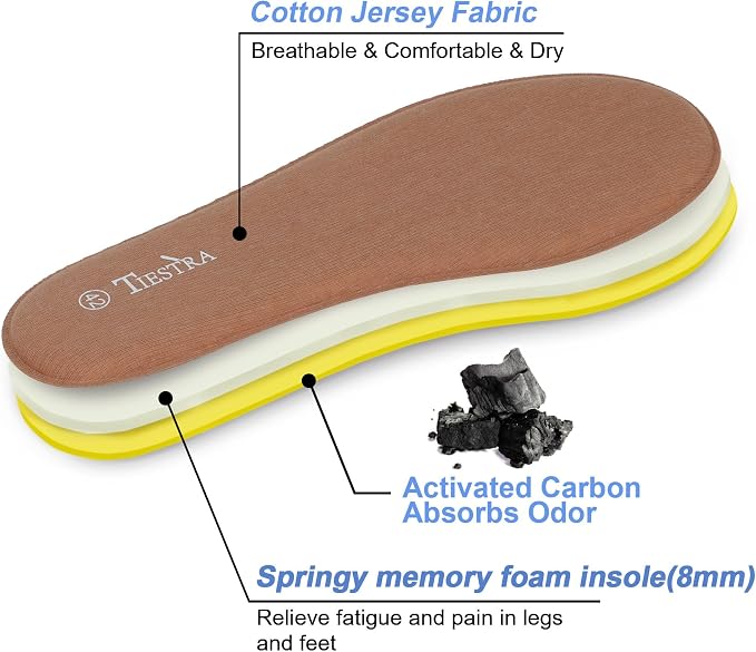 2 Pair -Shoe Inserts for Mens Memory Foam Insoles, Replacement Insoles for Work - Image 2