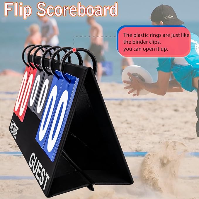 Flip Scoreboard Tabletop Score Flipper, Football Portable Scoreboard, Flip - Image 5