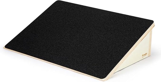 Wooden Slant Board for Squats & Calf Stretching – 19.6" Extra-Wide Non-Slip by StrongPal