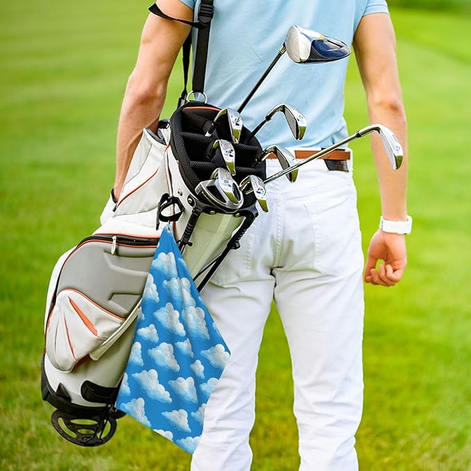 Clouds Golf Towel Waffle Microfiber - Image 5