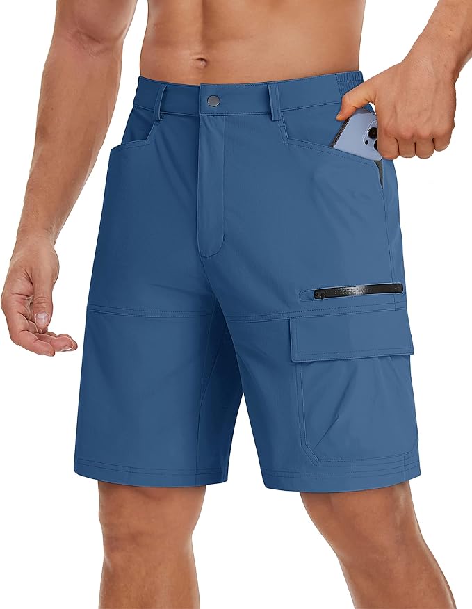 TACVASEN Men's Summer Outdoor Shorts Quick Dry Cargo Casual Work Hiking Shorts - Image 2