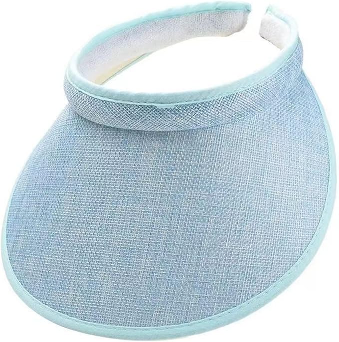 Cloth Covered Slip-On Visor for Women, Adjustable Cap Sports Sun Visors for Men - Image 2