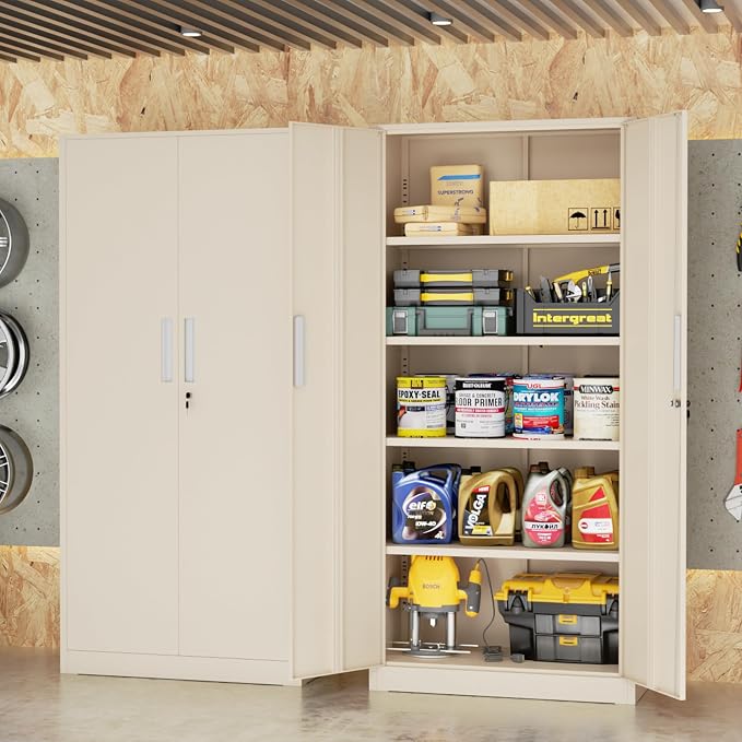 SUNCROWN 72" Metal Storage Cabinet - Image 2