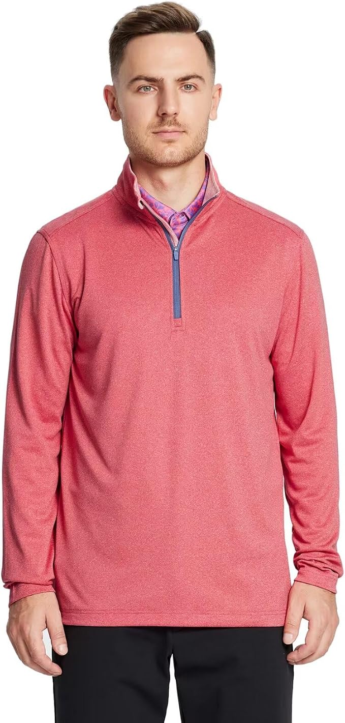 M MAELREG Quarter Zip Golf Pullover Men Dry Fit Long Sleeve Performance Wicking - Image 2