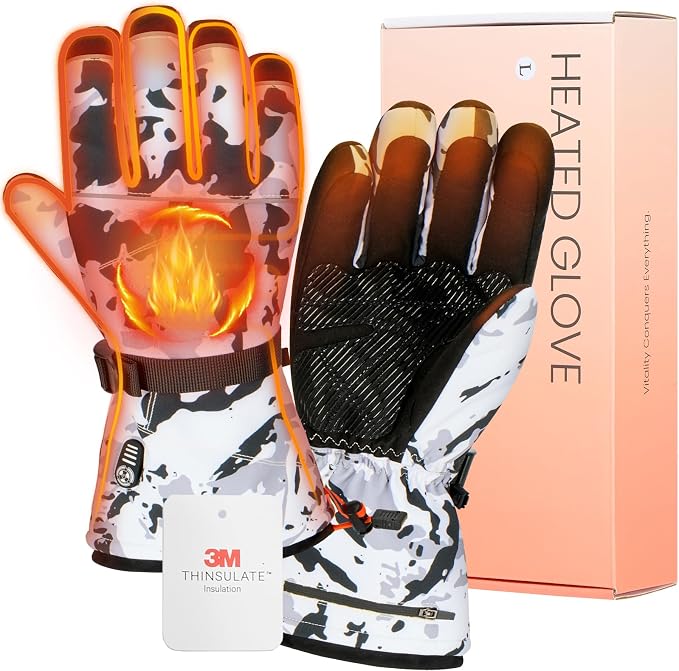 Heated Gloves for Men Women, 7.4V Battery Rechargeable by SURGOAL