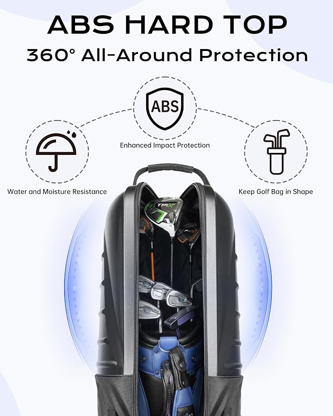 Golf Travel Bag with Hard Shell ABS Top - Image 3