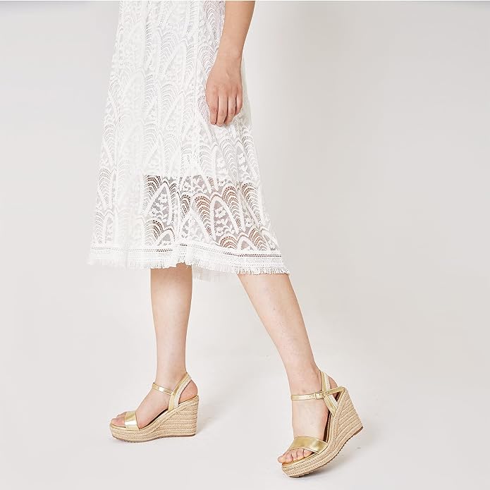 mikarka Women's Espadrille Wedge Sandals: Ankle Strap Platform Open Toe Wedges - Image 4