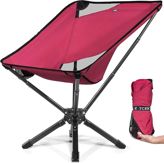 Adjustable Portable Camping Chair RiseLite Lightweight Compact Folding Chair by TCEK