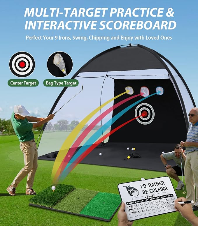 Golf Net, 10x7ft Golf Hitting Aid - Image 3