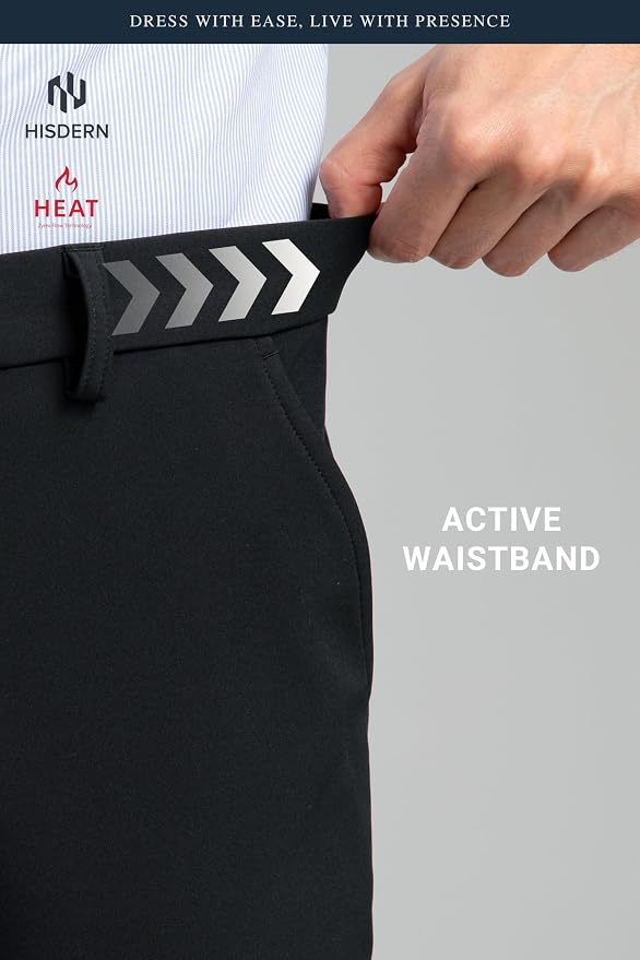 HISDERN Heat 701 Men's Thermal Golf Pants Stretch Fleece 30"/32" No Iron Comfy - Image 6