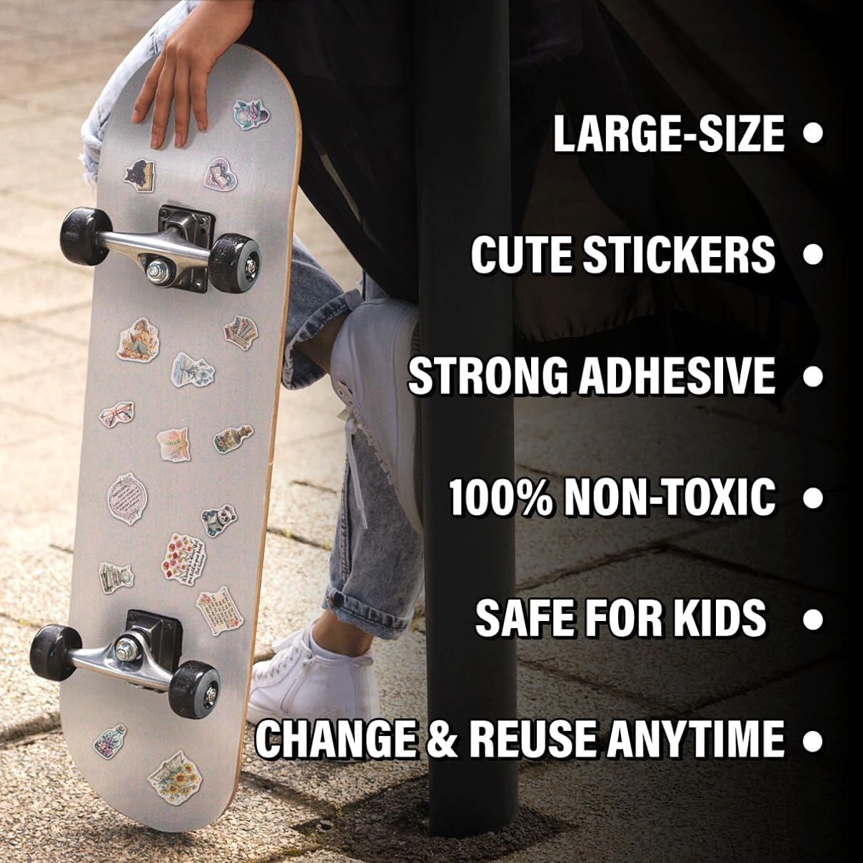 108Pcs Book Lover Aesthetic Stickers Pack for Journal Laptop Ipad Kindle Case Waterproof Vinyl Sticker Set Readers Students Teens Women Club Booktok Scrapbooking