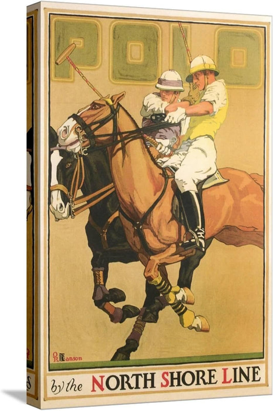 ART.COM Stretched Canvas Print Polo Poster, 12" x 18"
