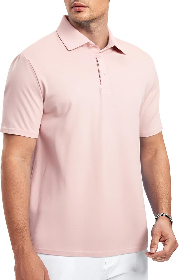 Alex Vando Mens Golf Shirt Moisture Wicking Quick-Dry Short Sleeve Casual Polo - Image 6