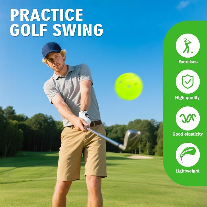 26 Pack Practice Golf Balls, 41mm Hollow Airflow Plastic Golf Balls - Image 4