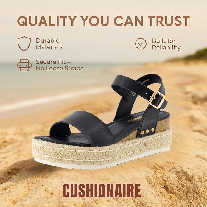 CUSHIONAIRE Melissa Espadrille Platform Sandals - Image 6