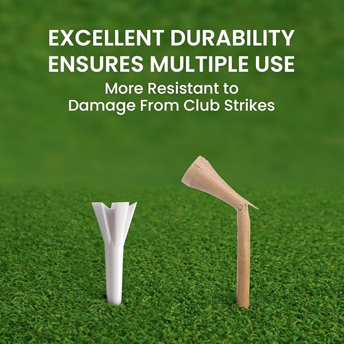 Golf Tees Plastic 1 1/2 inch Value 300 600 Pack, Upgrade More Unbreakable Bulk - Image 4