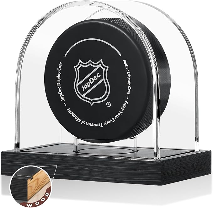 Hockey Puck Display case Acrylic Black by JupDec