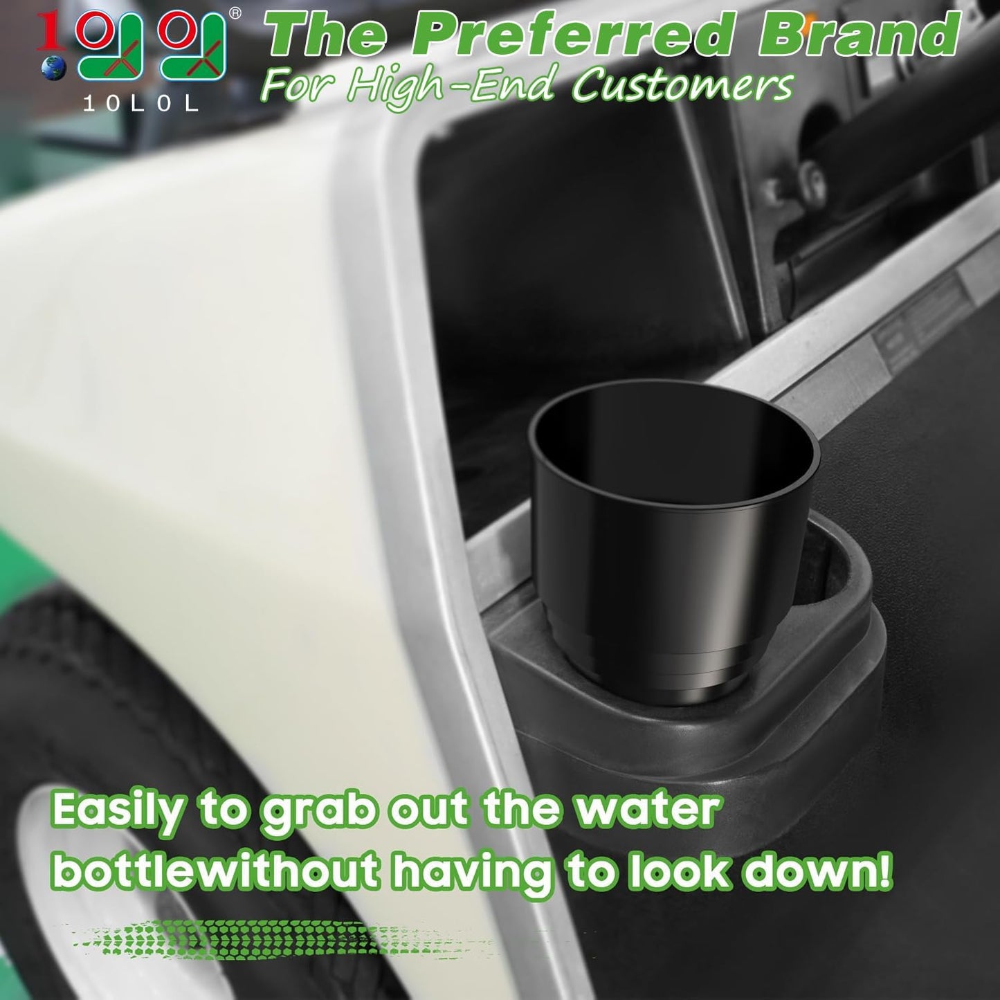 10L0L Golf Cart Heater Propane Cup Holder (NOT Heater Included) for EZGO for Club Car for Yamaha, Replacement Drink Holder Loading for 16.4 oz Portable Propane Heater Camping Gas Cylinder