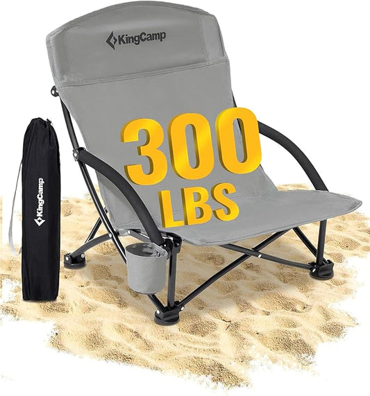 KingCamp Low Beach Chairs, Folding Portable Chair by KingCamp
