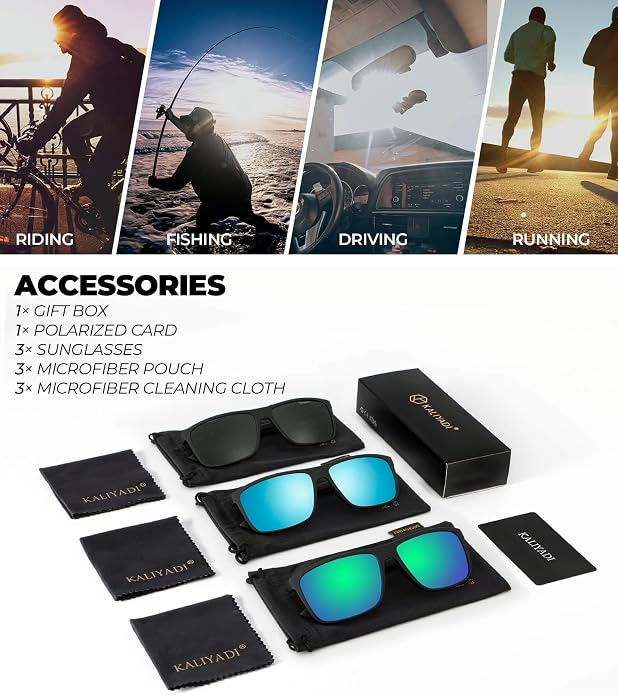 KALIYADI Polarized Sunglasses for Men and Women, Mens Sun Glasses - Image 7