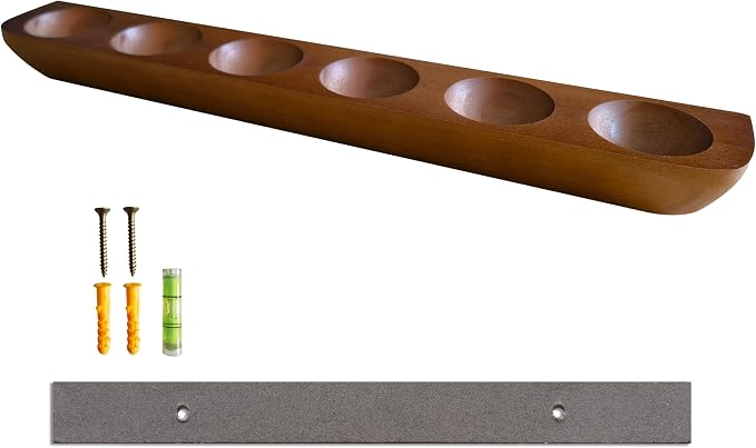 1-Pack Wood Golf Ball Display Case, Floating Shelf Golf Ball Holder Display - Image 2