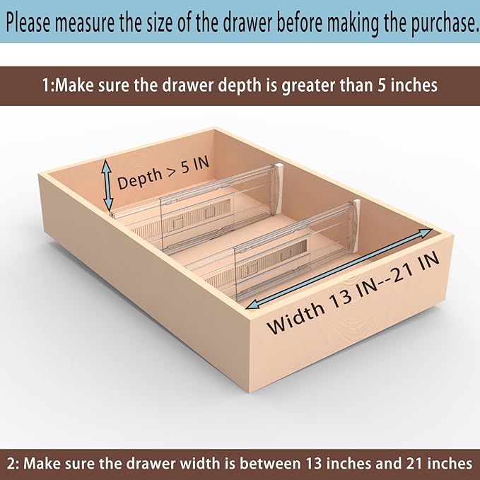 8 Pack Adjustable Drawer Dividers - Image 2