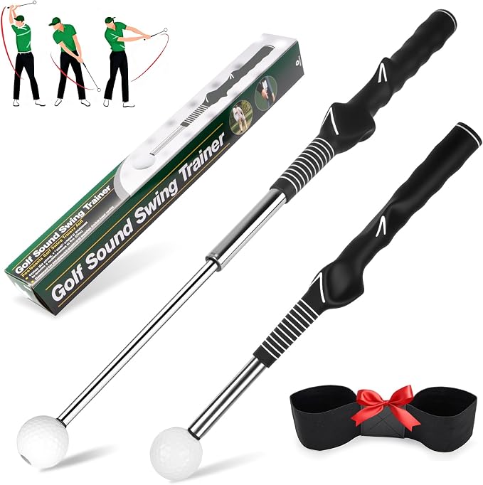 Retractable Golf Swing Training Aid, Golf Grip Trainer by BAIRBREGOLF