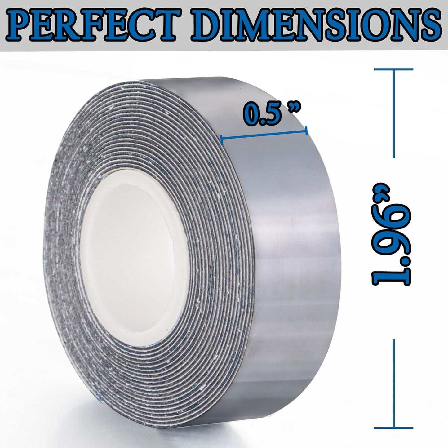 0.5 Grams Per Inch High Density Lead Tape | 1/2''x 100'' Adhesive Lead Tape | Add Swing Weight for Golf Tennis Racket Pickleball Paddle Adjust Weight