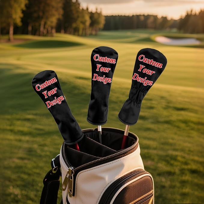 Golf Club Head Covers for Club Protective, Waterproof PU Leather Driver Fairway - Image 3