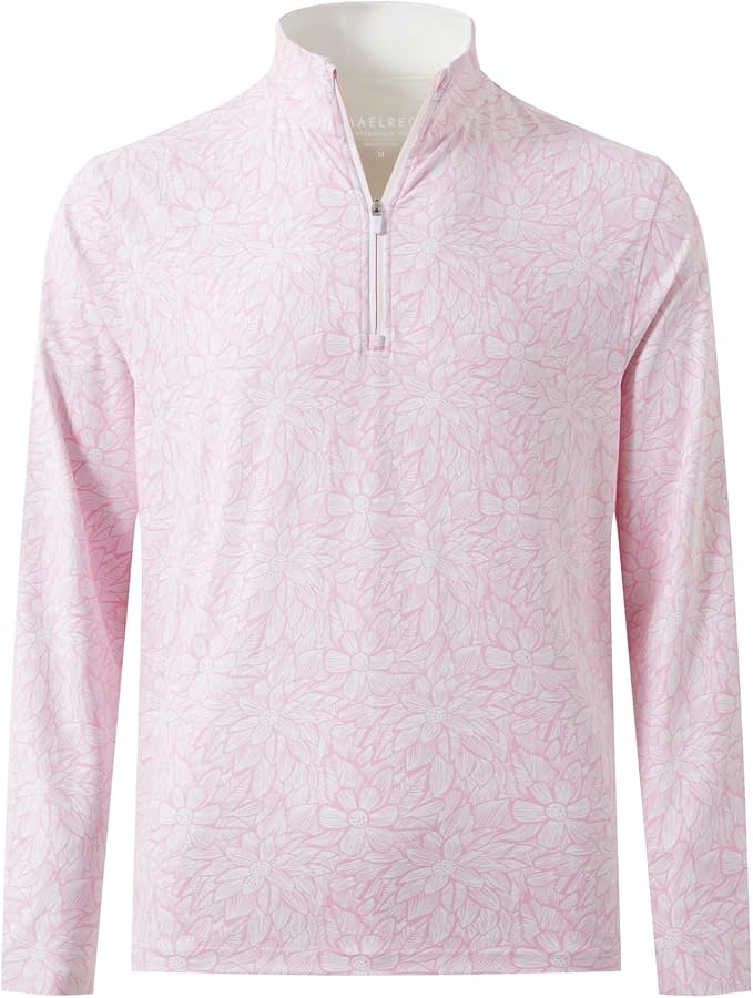 M MAELREG Quarter Zip Golf Pullover Men Dry Fit Long Sleeve Performance Wicking by MAELREG