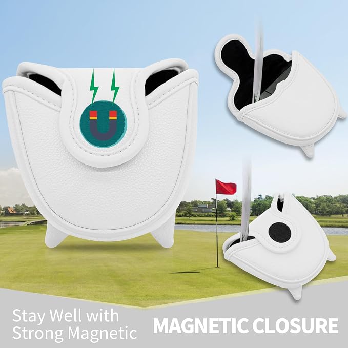 Golf Kitty Head Cover Golf Club White Leather Headcovers 1pc/4pcs Set Fits - Image 5