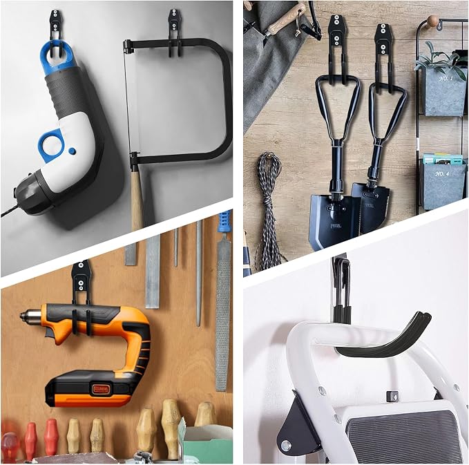 Garage Storage Utility Hooks，Garage Garden Tool Organizer，Steel Wall Mount Hooks - Image 4