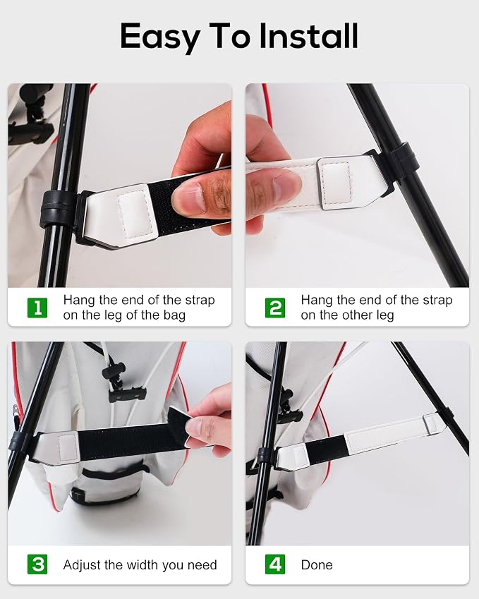 Big Teeth Golf Bag Accessories Leg Leather Strap, Stabilizer Strap, Equipment - Image 4