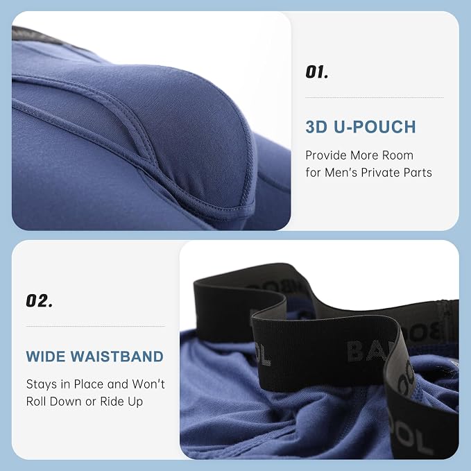 BAMBOO COOL Men's Ultra ComfortSoft Underwear, Moisture Wicking & Breathable No - Image 4