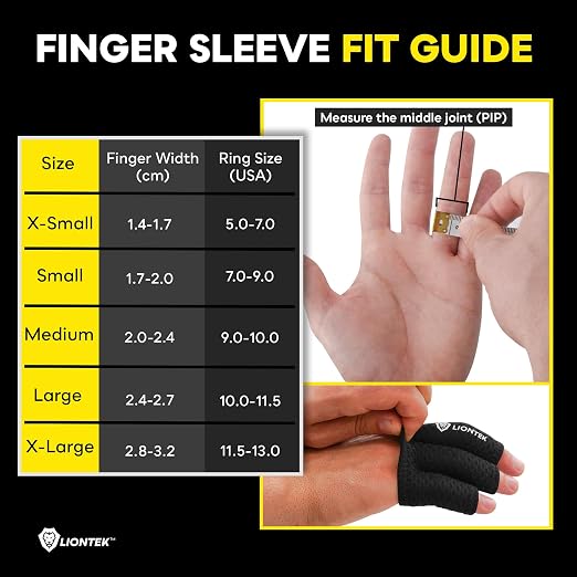 LIONTEK Triple Flow Finger Sleeve V3 Pair — Joint Support & Compression - Image 6