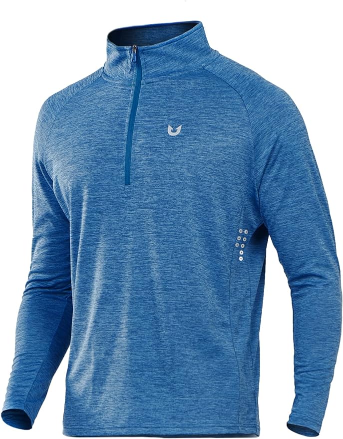 NORTHYARD Quarter Zip Pullover Men Running Shirt Long Sleeve Moisture Wicking by NORTHYARD