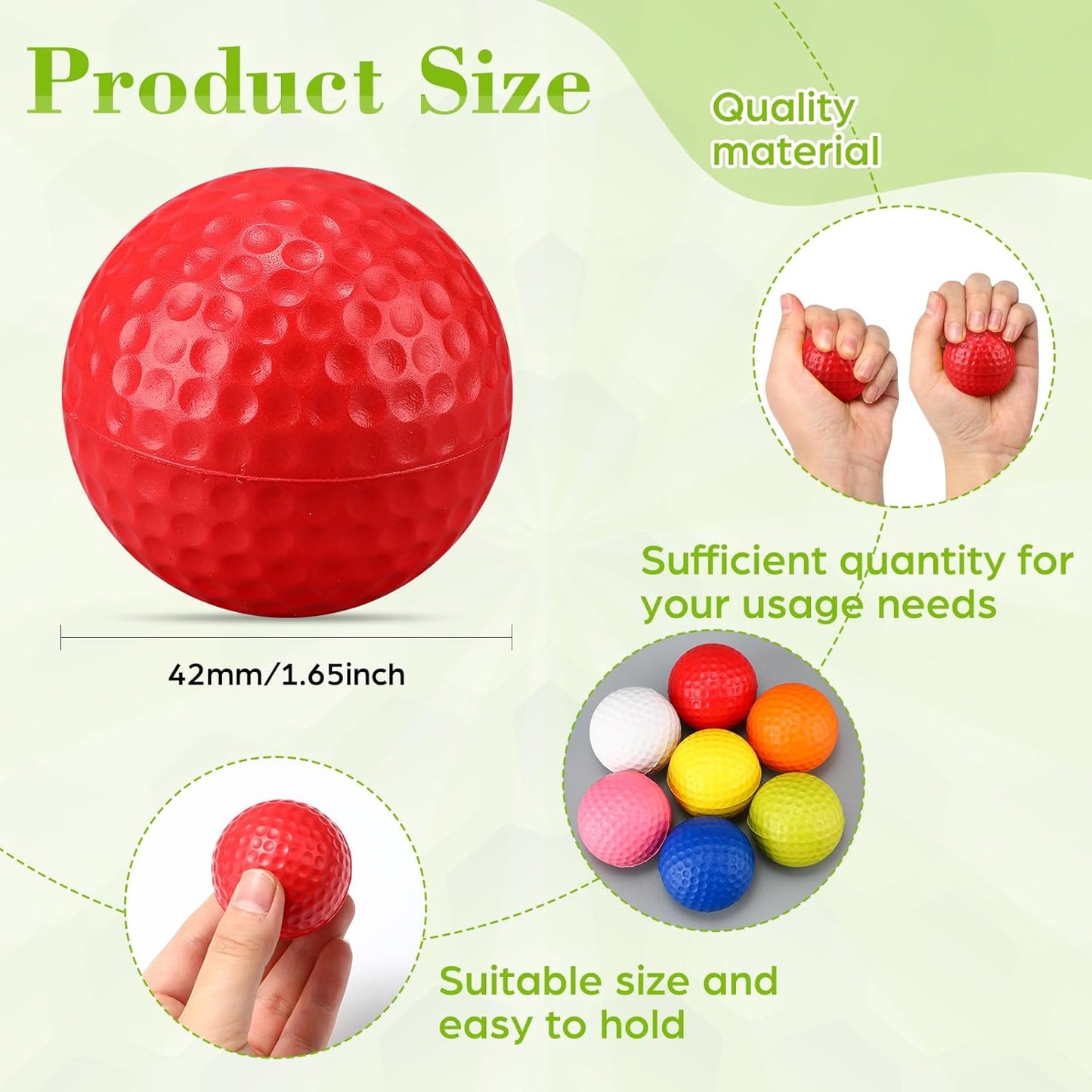 12 Pcs Foam Golf Practice Balls Soft Foam Balls for Golf Practice Realistic Feel and Flight Sport Training